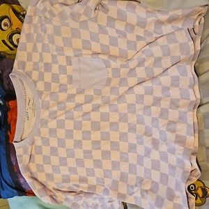 Pink/Purple Checkered semi cropped